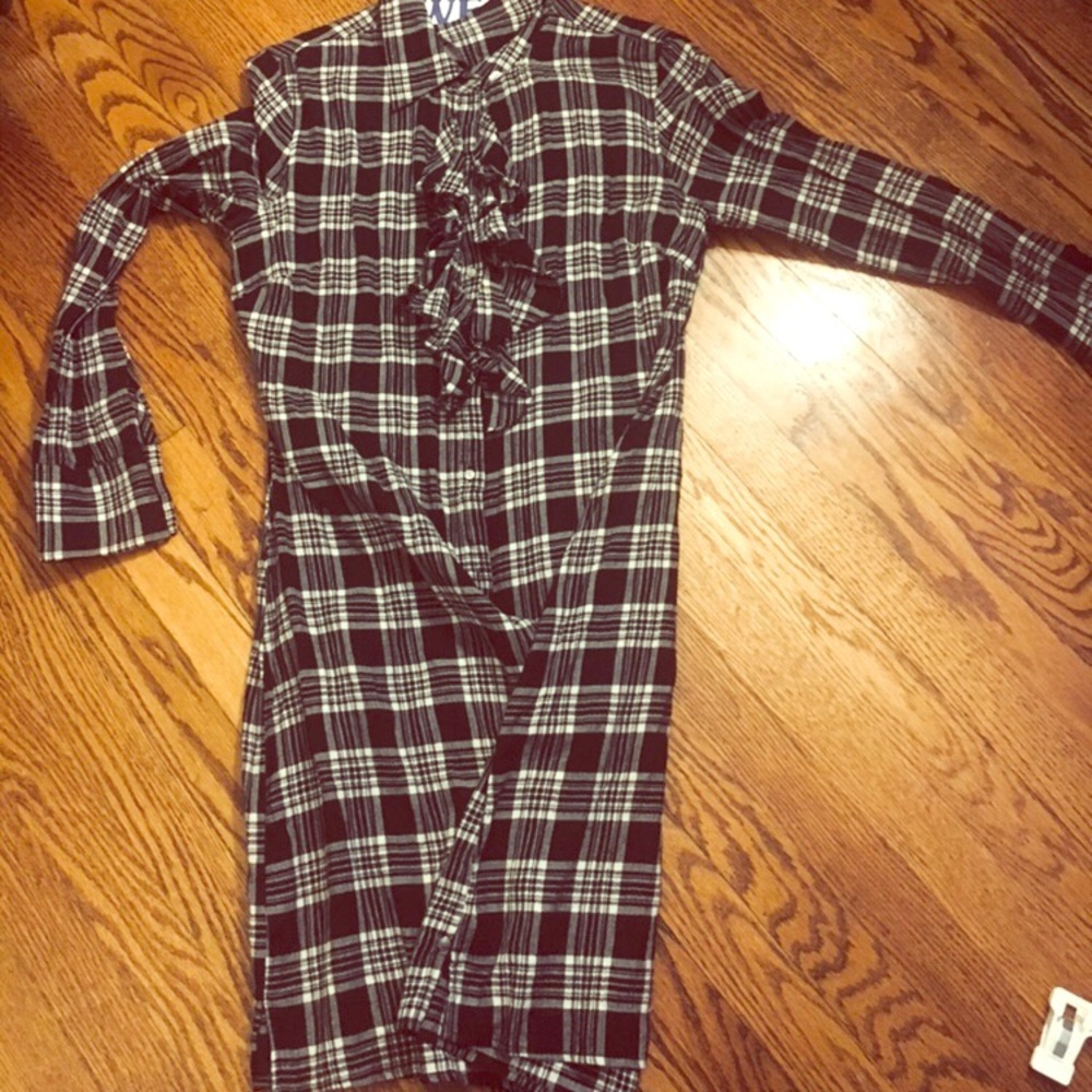 Flannel shirt dress